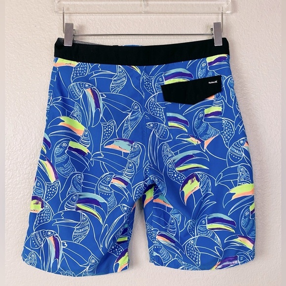 Hurley Basin Beach Birds Board Shorts Size 16/28 - Picture 2 of 6